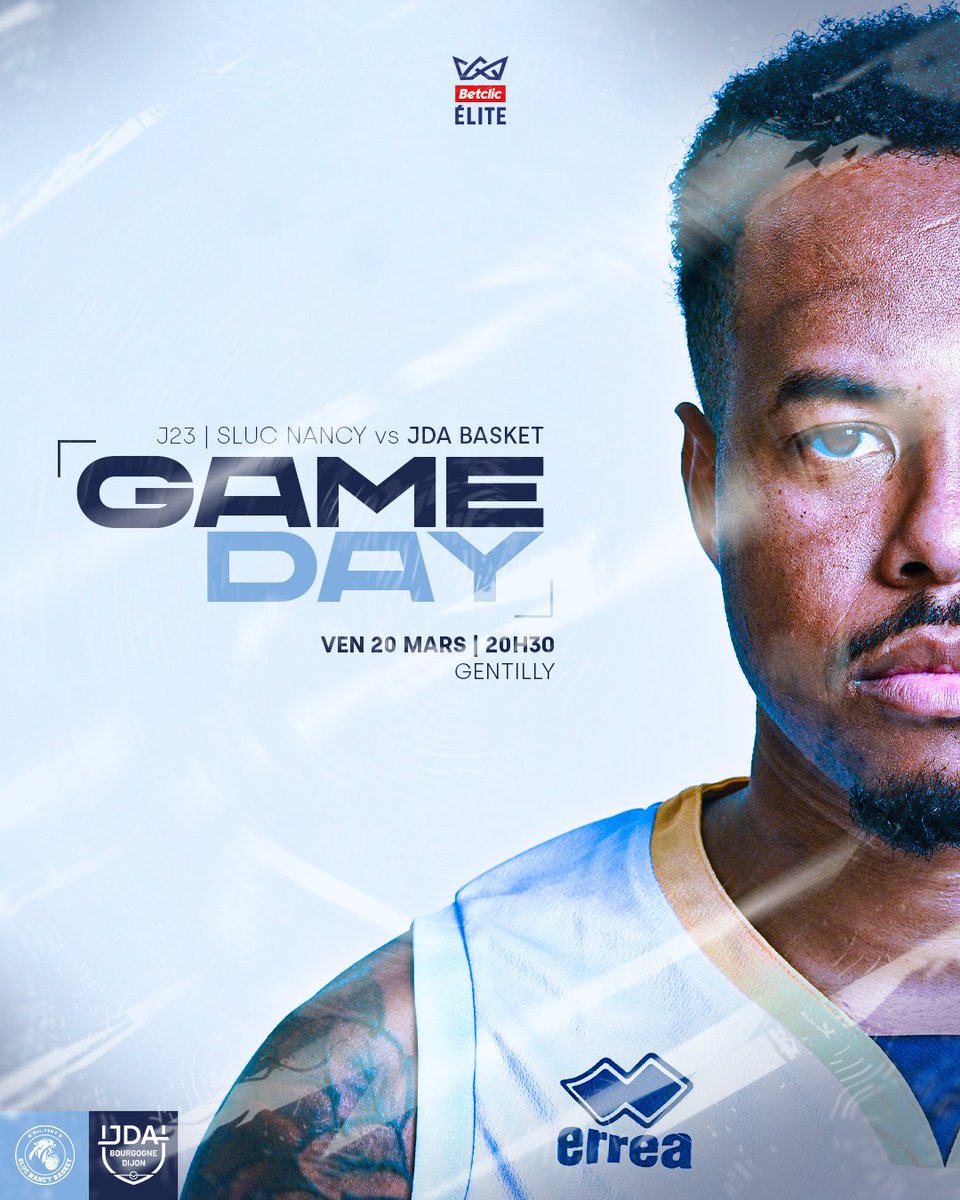 jdadijonbasket's tweet photo. 𝗚𝗔𝗠𝗘𝗗𝗔𝗬 - 𝗝𝟮𝟯 ⚔️

On ouvre la 23ème journée de @Betclic_ELITE à Nancy ce soir 🔥

🆚 @SLUCbasketNancy
⏰ 20h30
🏟️ Gentilly - Nancy
📺 En direct sur @DAZN_FR 

#MyJDA #JDAFamily https://t.co/HFMCwUh9bs