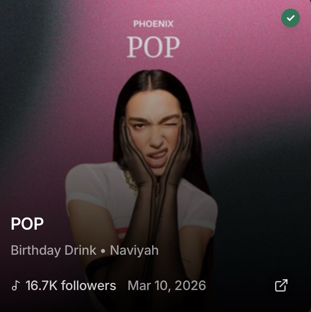 NaviyahMgmt's tweet photo. Pop/R&amp;B track “Birthday Drink” by @naviyahofficial is still making waves across several Spotify Playlists..! Listen Here: https://t.co/7r13E6JjLB 🎧🎈 https://t.co/LmrcYiD1H3
