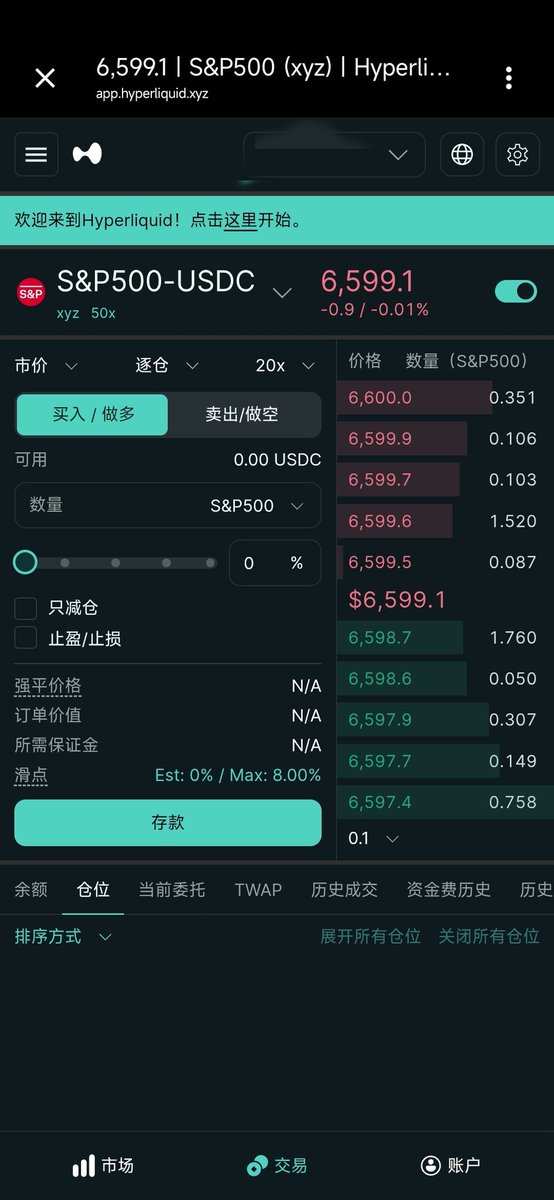 标普道琼斯指数公司和 trade.xyz 携手推出首个官方 #标普500 永续合约，上线去中心交易所 #Hyperliquid