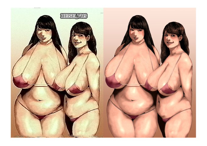 #HEISEI_VHS
古のお色気番組がHDリマスターというイメージのイラストにしました 