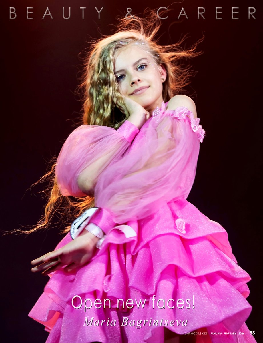 NovitModel's tweet image. The international magazine for young models NOVIT MODELS KIDS™ opens new faces! (№1(61)/2026, p.p. 53-65)💥
Order an electronic or printed version:
magcloud.com/browse/issue/3…
Meet MARIA BAGRINTSEVA, 11 years (Orel, Russia).
#fashionmodel #kids #photography #magazine #success
