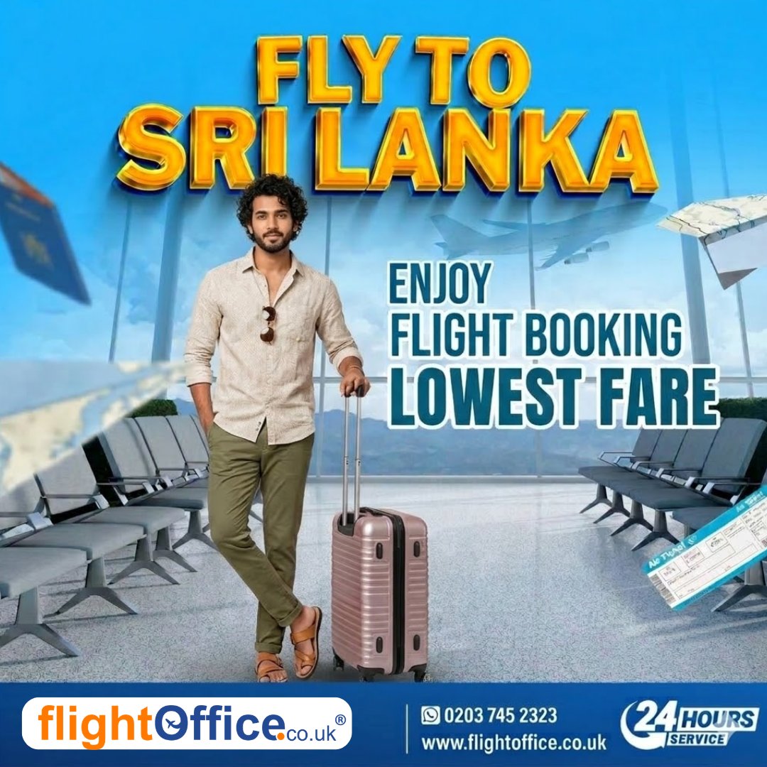 flightofficeuk's tweet photo. ✈️ Fly to Sri Lanka 🇱🇰 at the lowest fares!
🌴 Beaches | 🍃 Nature | 🏝️ Relaxation
💺 Easy booking
📞 24/7 support
Book now 👉 https://t.co/o3sTk3ZlcP
📲 0203 745 2323
#SriLanka #FlightDeals #CheapFlights #TravelNow #Wanderlust https://t.co/JSRWiiR1SN