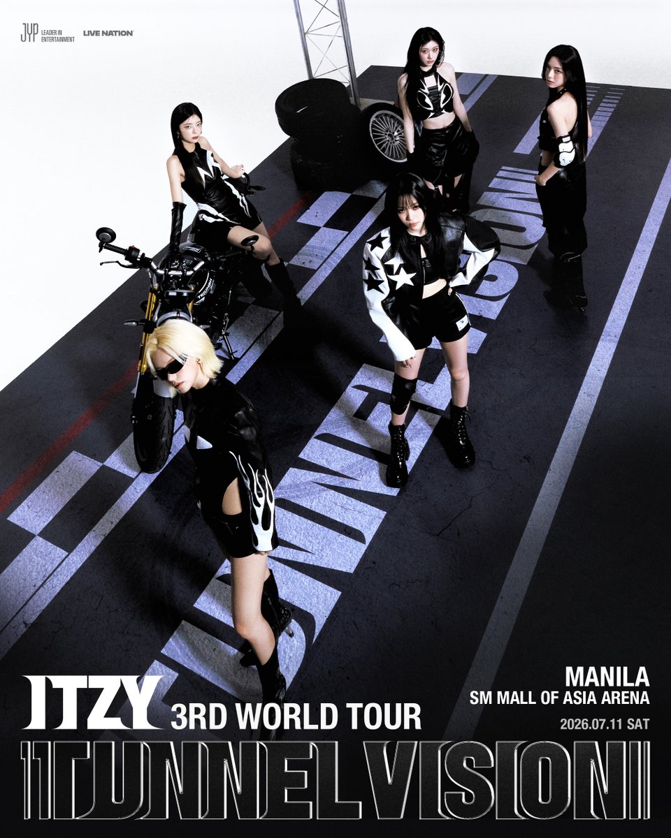 ITZYofficial's tweet photo. ITZY 3RD WORLD TOUR <TUNNEL VISION> in MANILA

Tickets Open Now! (Local Time)
✨ LN Presale | 2026.03.20 (FRI) 10AM - 11:59PM
✨ General Sale | 2026.03.21 (SAT) 12PM

🔗 https://t.co/TgW3V4WPFZ

#ITZY #MIDZY @ITZYofficial
#ITZY_TUNNELVISION
#ITZY_TNVS
#ITZY_WORLD_TOUR https://t.co/n6FpMJzYNL