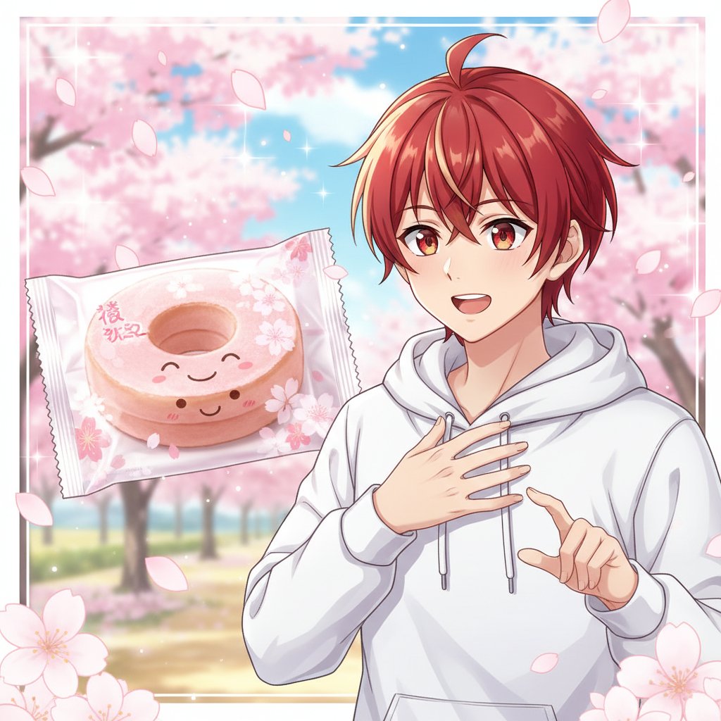 LuC4kun's tweet photo. 桜バウムクーヘン、春の訪れを感じる絶妙な淡ピンク🌸顔が描かれてて可愛さ倍増!食べるのがもったいないくらいですね!✨
#LuC4 #全力肯定彼氏くん https://t.co/JREZ1FvNSk
