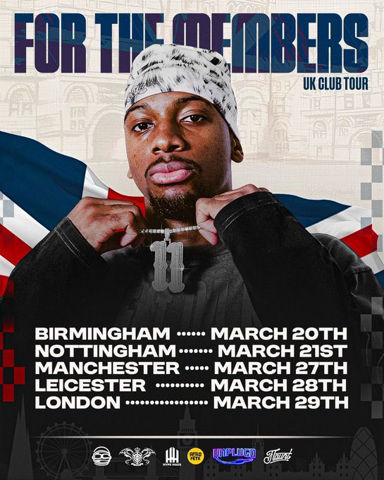 Noeleven_update's tweet photo. UK fam 🇬🇧 it’s finally time 

NO11 tour kicks off TOMORROW in Birmingham!!

Birmingham → Nottingham → Manchester → Leicester → London

Clubs about to go crazy fr… which city you repping? 👀

@noteveneleven #No11 #ForTheMembers https://t.co/3nNVNKFhtx