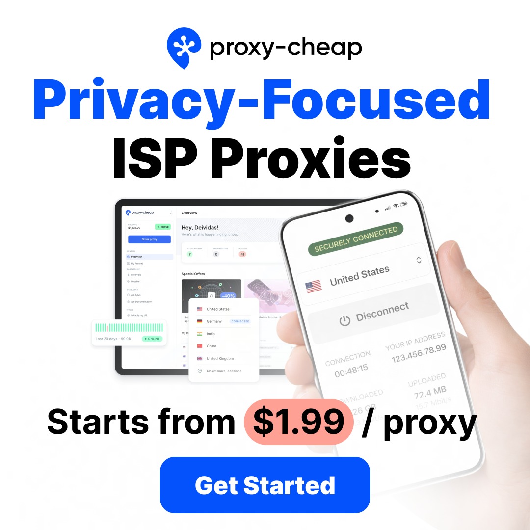 ProxyCheap's tweet photo. Get proxies that deliver on speed, privacy, and price. With us, you get reliable performance and global reach.