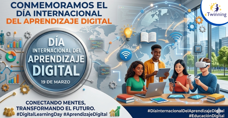 eTwinning_es's tweet photo. 💻 Día Internacional del Aprendizaje Digital

Proyectos #eTwinning como N.E.T.I.Z.E.N (ciudadanía digital, seguridad) y Digital Help (inclusión digital y apoyo a mayores) muestran cómo el alumnado desarrolla competencias clave para un uso responsable de la tecnología https://t.co/pVZcYdYaDY