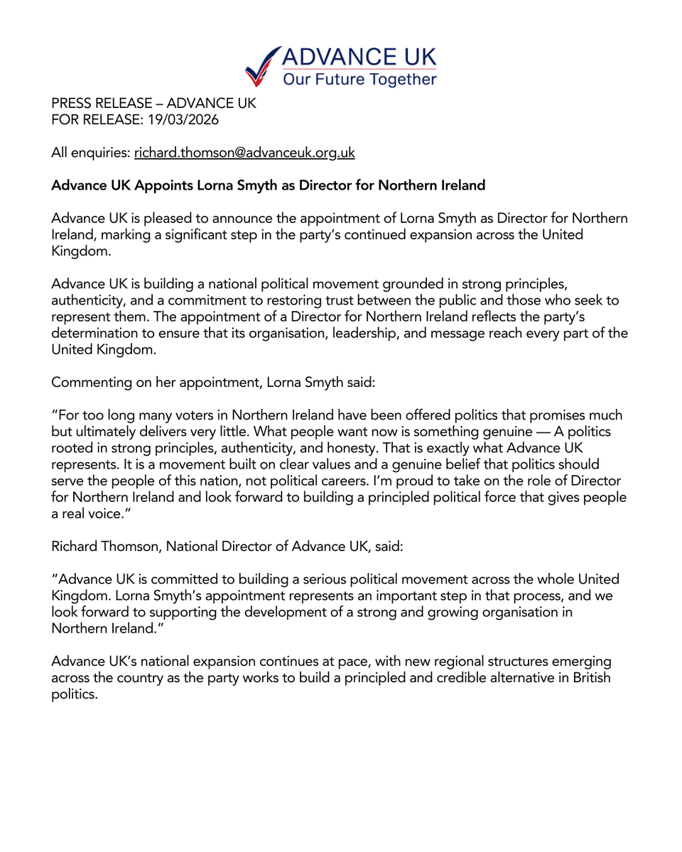 Advance UK tweet media