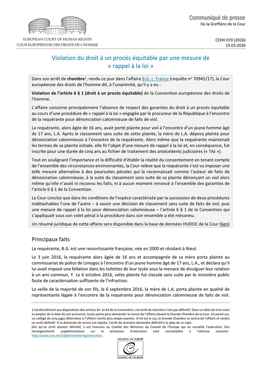 ECHR CEDH tweet media