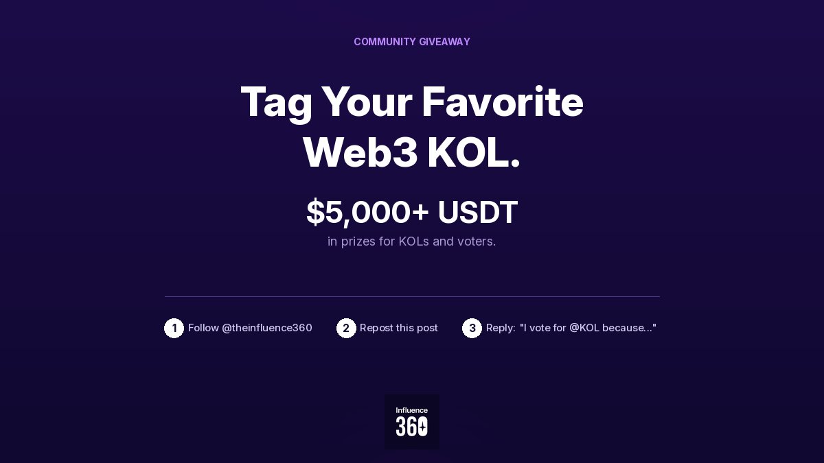 akosiyamth's tweet photo. Thread: 🗳️ $5,000+ Up for Grabs – Who’s the Most Impactful Web3 KOL? Let’s Find Out! #influence360 https://t.co/nEZaQ42e7X