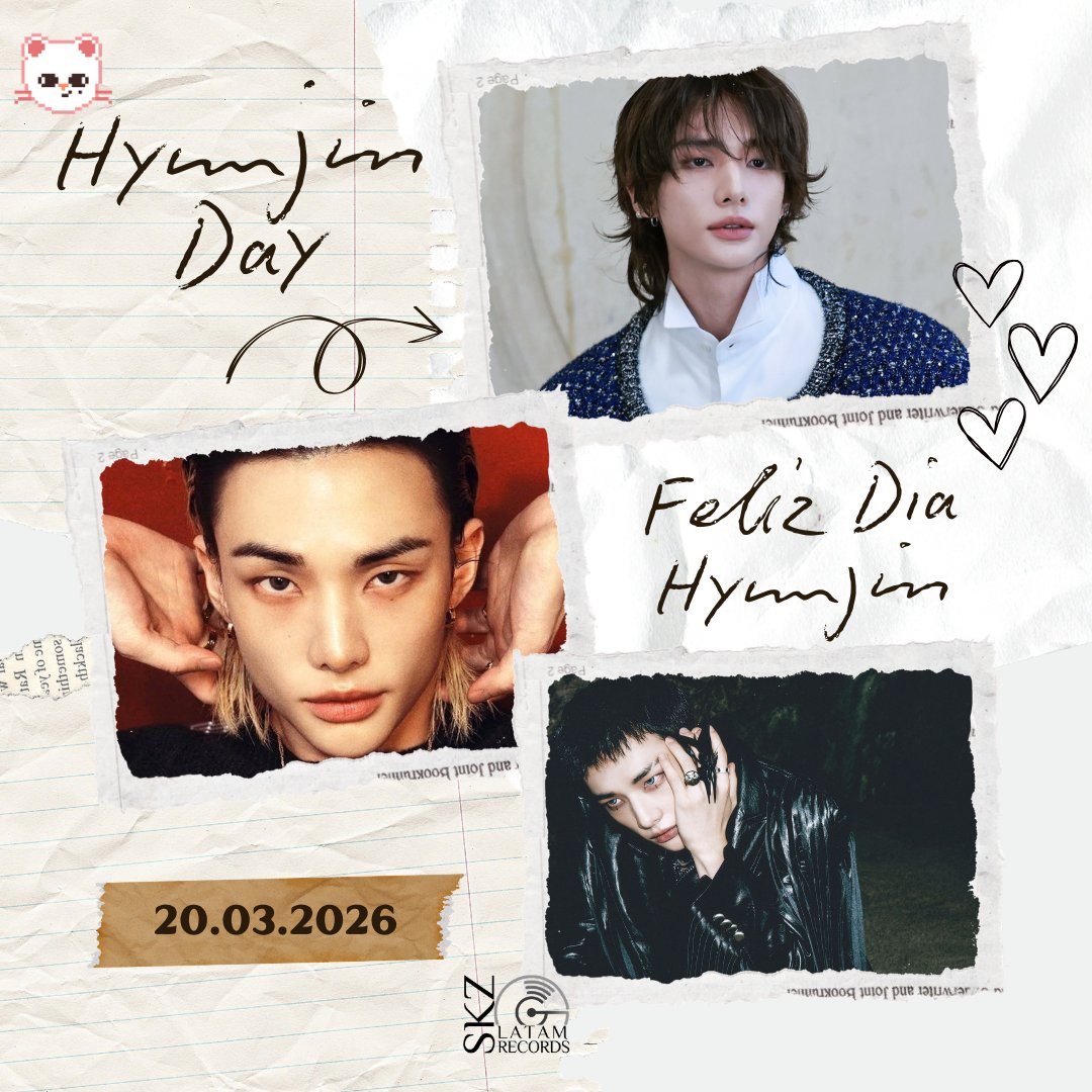 🎂CELEBREMOS HYUNJIN DAY

¡STAY únete a la celebración y usa los #⃣ para desearle un feliz cumpleaños a Hyunjin!

Celebra todas las canciones de Hyunjin con esta PL
🎨tinyurl.com/HyunjinDay26

ETERNAL MUSE HYUNJIN
#현진아_너라는_계절을_사랑해
#HyunjinsCanvasOfLove
#HappyHyunjinDay