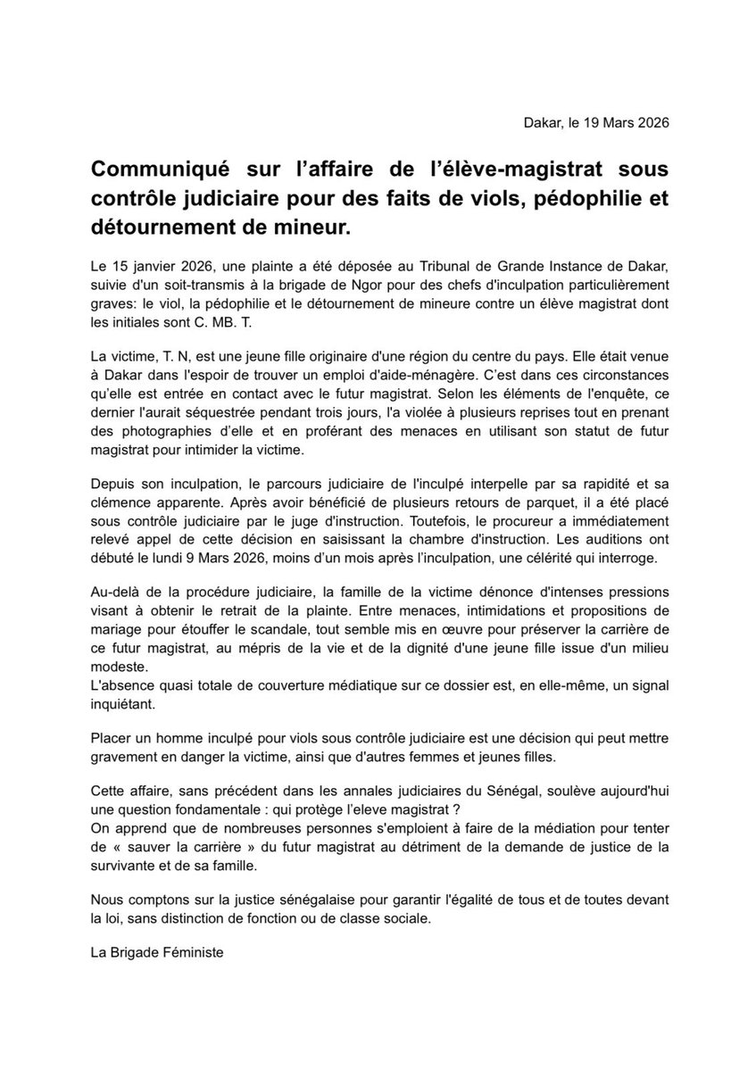 Collectif des Féministes du Sénégal tweet media