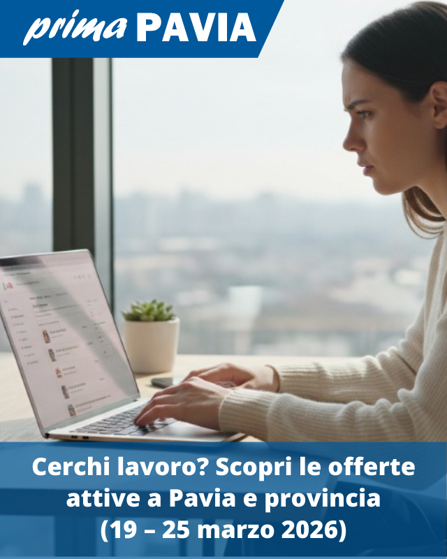 LEGGI QUI: primapavia.it/attualita/cerc…
#cerchilavoro #lavoro #offertedilavoro #aggiornamento #pavia #provinciadipavia #voghera #vigevano #cv #curriculum #offerte