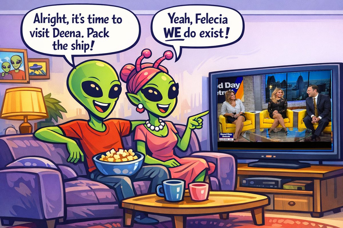 hohenja's tweet photo. Meanwhile out in space... @fox2deena @MaurielleTV @ErmanniMedia #GoodDayDetroit ❤️🧡💛💚💙💜 https://t.co/VihglIIHQh