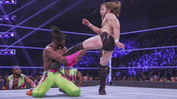 wrestle_hist's tweet photo. 3/19/2019    

Daniel Bryan won a Gauntlet Match on SmackDown from the Bankers Life Fieldhouse in Indianapolis, Indiana.    

#WWE #SmackDown #DanielBryan #BryanDanielson #KofiKingston #RandyOrton #SamoaJoe #ErickRowan #Cesaro #Sheamus #GauntletMatch https://t.co/HUe5lIhMUZ