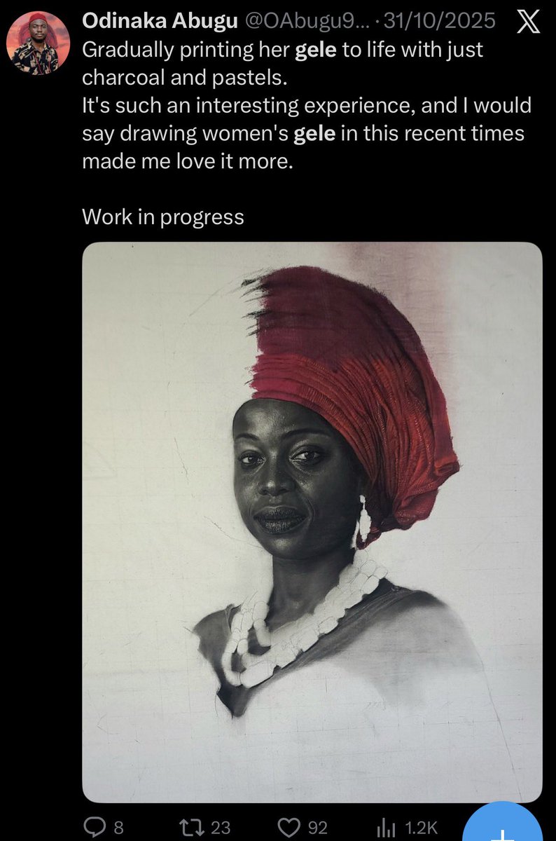 TheGrandmaBoy's tweet photo. 🤣🤣🤣 The pain is real, Artists who draw it call it Yoruba #Gele, culture vultures sha wan force this “ Ishasun” down our throat by force 🤣 https://t.co/r2UqiAzkLF
