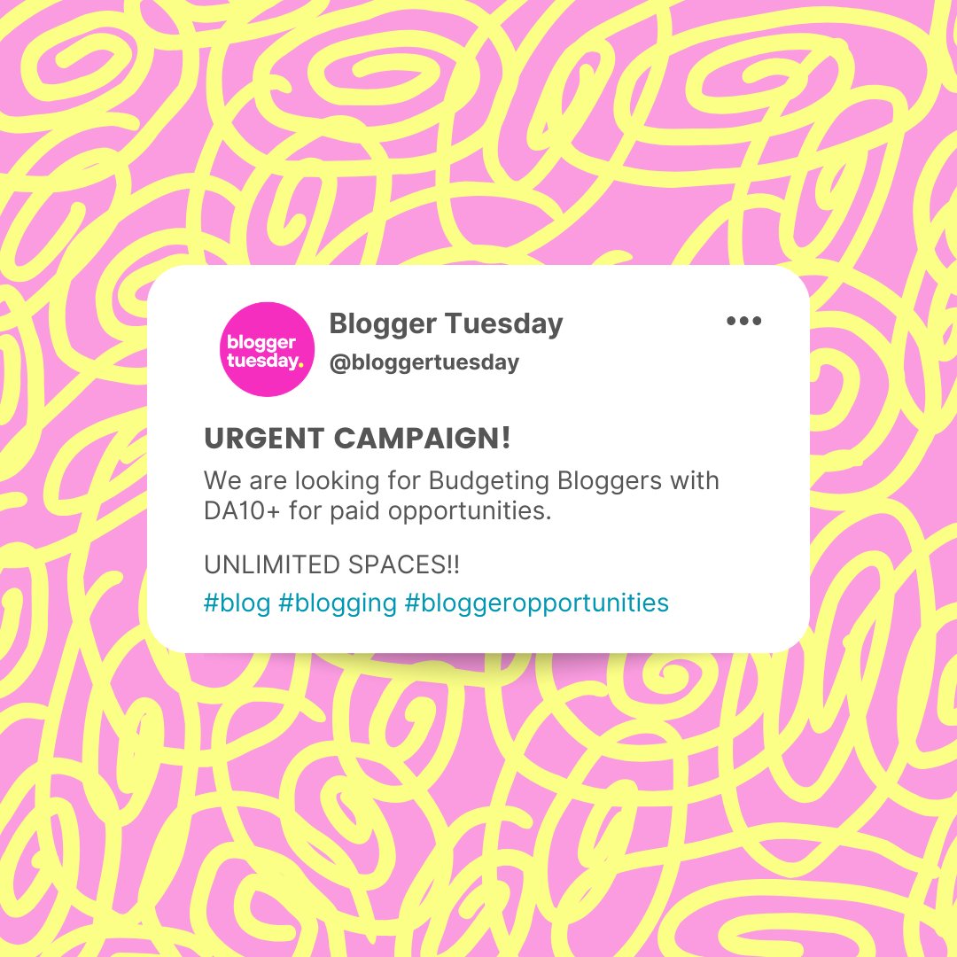 Blogger Tuesday tweet media