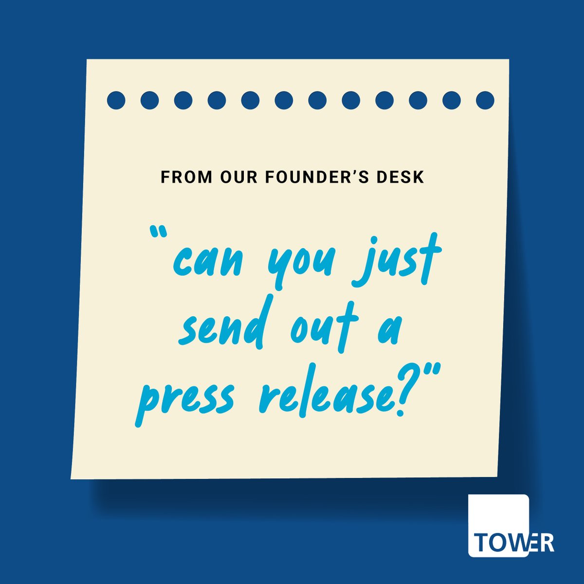 I still hear it all the time: “Can you just send out a press release?”

But media relations is not just that. A press release is one tool, useful in the right moment, but it is far from the whole job.

The real work is everything else. 

- From Our Founder, Lynne Byles