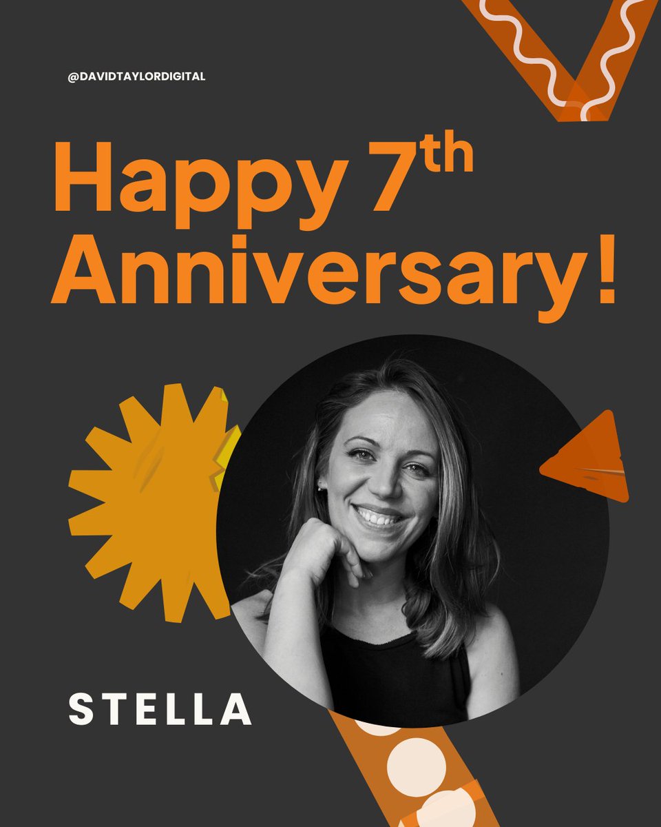 DavidTDesign's tweet photo. Happy 7th work anniversary, Stella! Seven years of hard work, dedication, and making everyone around her, clients and colleagues alike, feel supported. We're so grateful to have her in our corner. Here's to you, Stella! 🎉 https://t.co/hyfMhCZF5T