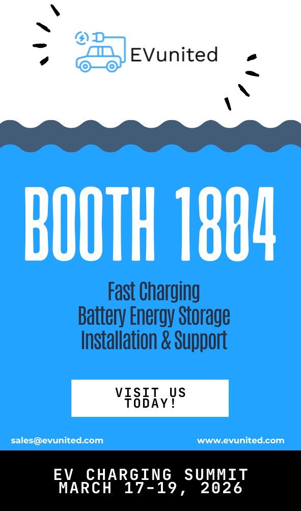 The EV Charging Summit is here! Stop by Booth #1804 to learn about Fast Charging, Battery Energy Storage, and Installation &amp; Support. Email sales@EVunited.com
 to connect. Let’s drive the future together! #EVSummit #EVunited #EVInnovation