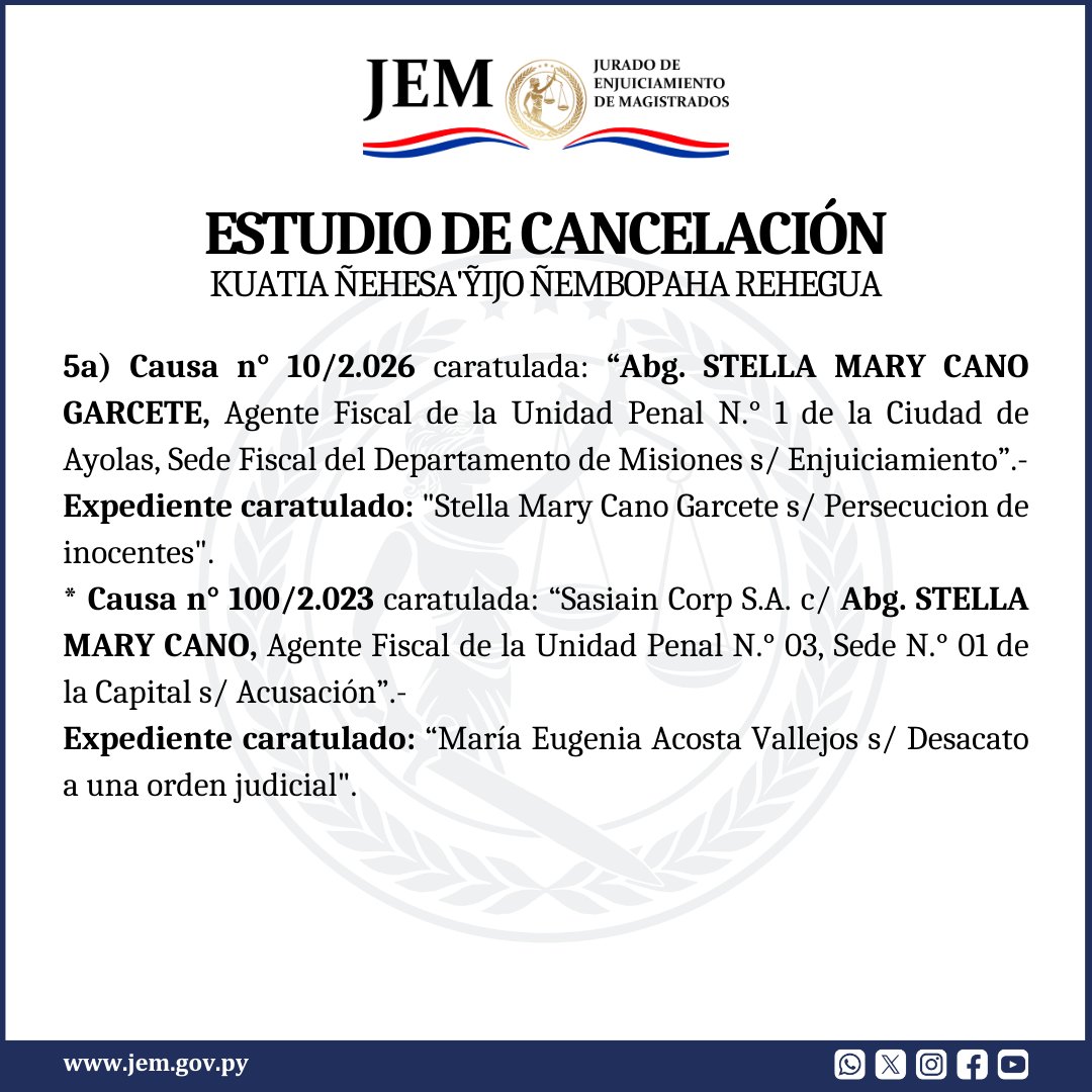 Jurado de Enjuiciamiento de Magistrados tweet media