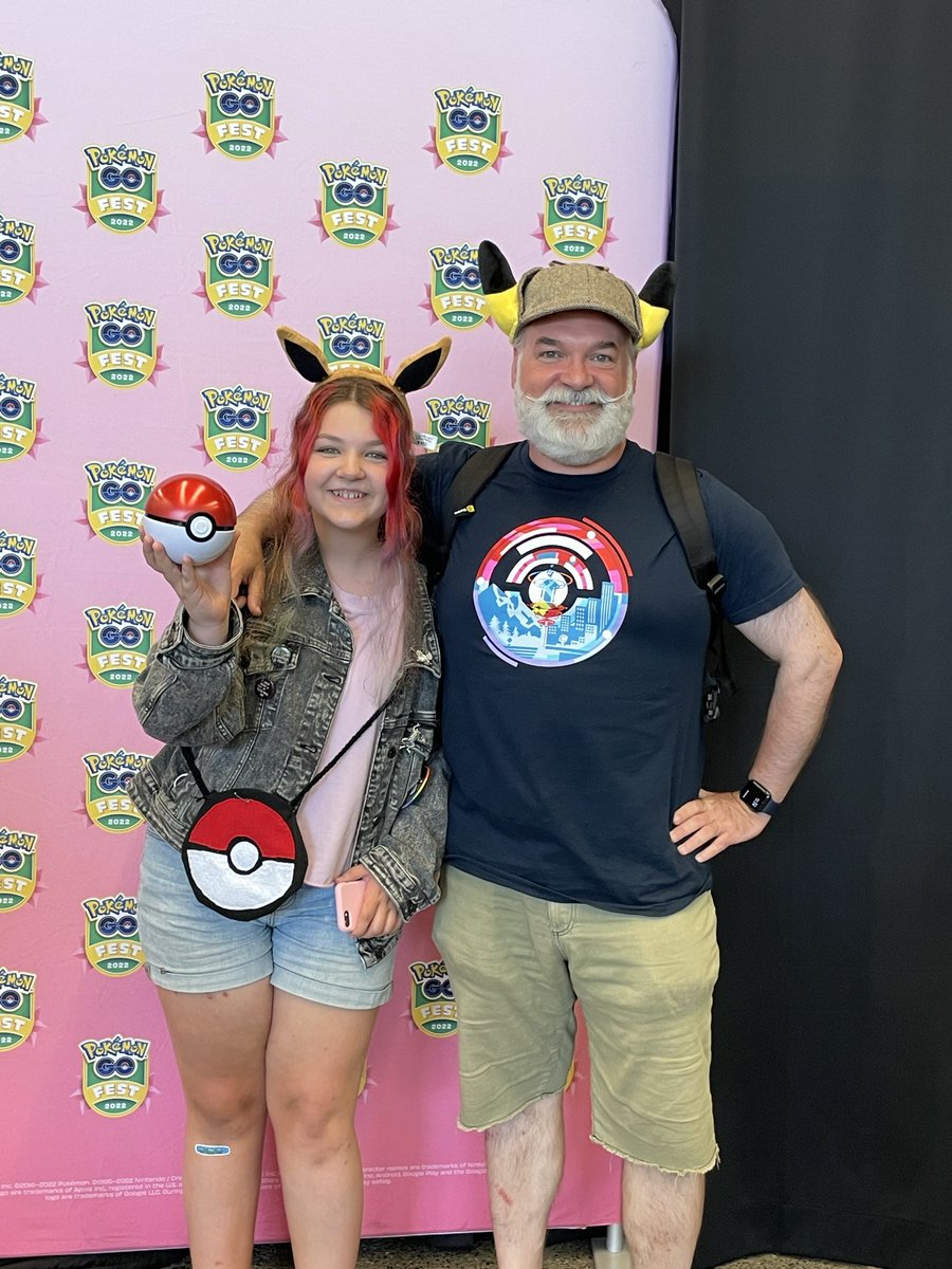 joecolombo's tweet photo. @PokemonGoApp My daughter and me at Pokemon Go Fest Seattle 2022. It was such a fun day and our very first Go Fest! #GOMemories #Sweepstakes @PokemonGoApp https://t.co/iHLNN5UPeG