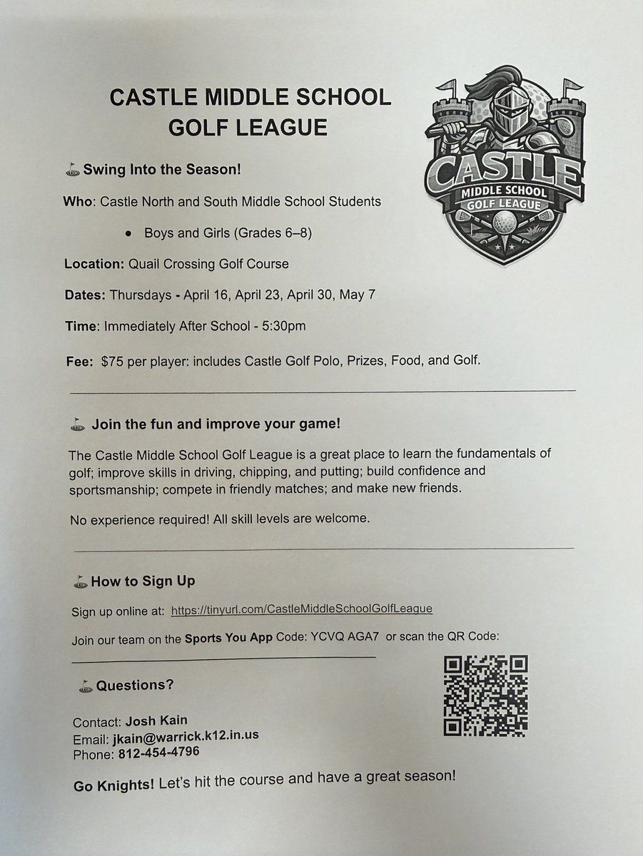 Castle HS Golf tweet media