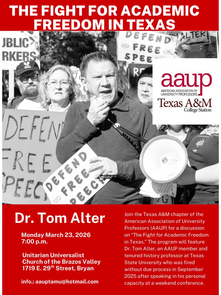 AAUP-Texas A&M Chapter tweet media