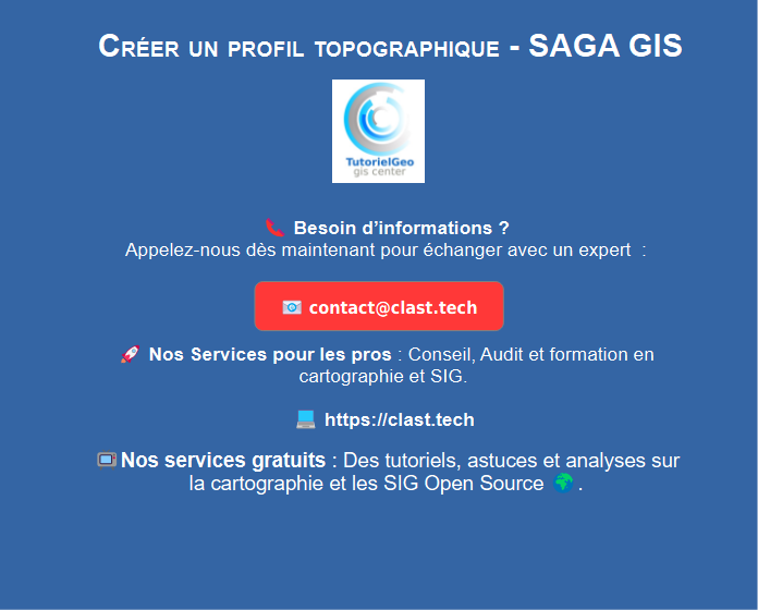 TutorielGeo's tweet photo. 🚀Créer un profil topographique - SAGA GIS 🎥
https://t.co/LmUKoMGFI4 

💼 Nos Services pour les pros : https://t.co/CyhvOW76qN 

📞contact@clast.tech

📺 Nos services gratuits 🌍 : https://t.co/XpnqtUc6Ws

@Qgis @georezo @IGNFrance @insee  
#GIS #Geospatial #SAGAGIS https://t.co/l1KylGtSyO