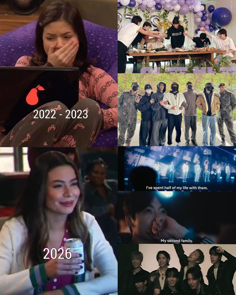 เห้นรุปนี้ละย้องไห้😭 อามี่มันเก่งมากจัง festa 2022 แทบจะเป้นทรอม่าที่หนักที่สุดของพวกมัน ไลฟ์เฟสต้าแต่เป็นไลฟ์ที่ร้องไห้กันทั้งบังทันทั้งอามี่ ไหนจะบังทันเข้ากรมกันทั้งวงสองปี เราผ่านกันมาได้จนพรุ่งนี้บังทันจะคัมแบ็คแล้วอะ ดีใจ ตื่นเต้น ภูมิใจ แม่งแบบเรารอมา 4 ปี เก่งกันจังวะ😭