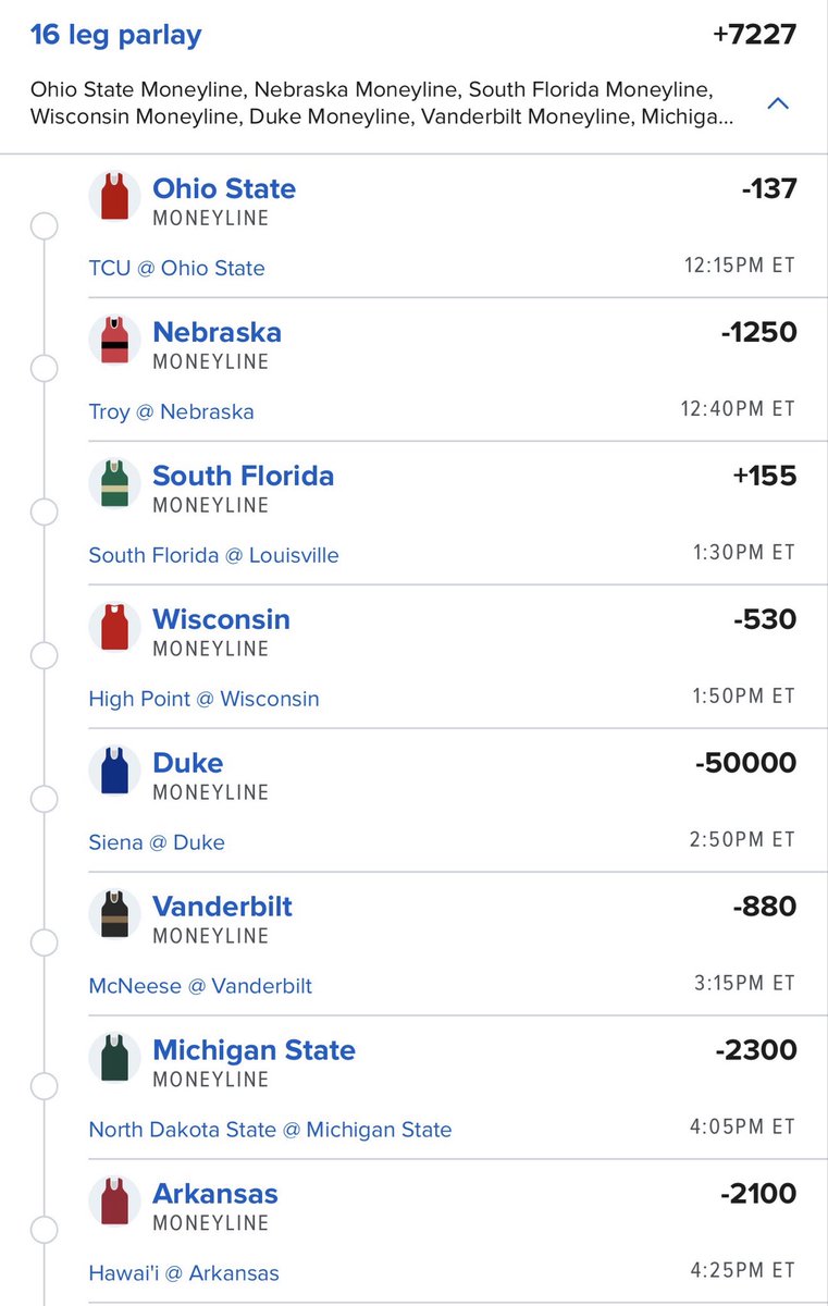TheOGPAW's tweet photo. TODAY IS THE DAY!! Our 16-leg parlay!! @TheRealTRizzo @Pchopz_ 

You can bet along here: https://t.co/hLOZeLvLna https://t.co/qHsefcwk8W