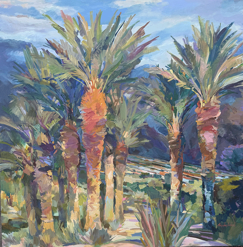 EJDstudio's tweet photo. See Palm Impression &amp; many other beautiful artworks this Saturday at the Rancho Mirage Artist Studio Tour and Pop-Up Gallery from 9am-3pm 🎨

#PalmImpression #OriginalAcrylicArtwork #CathedralCity #ExaggerateYourPainting #RanchoMirageArtistsStudioTour - https://t.co/6orWGp4lW0 https://t.co/YEzfs4oIgk