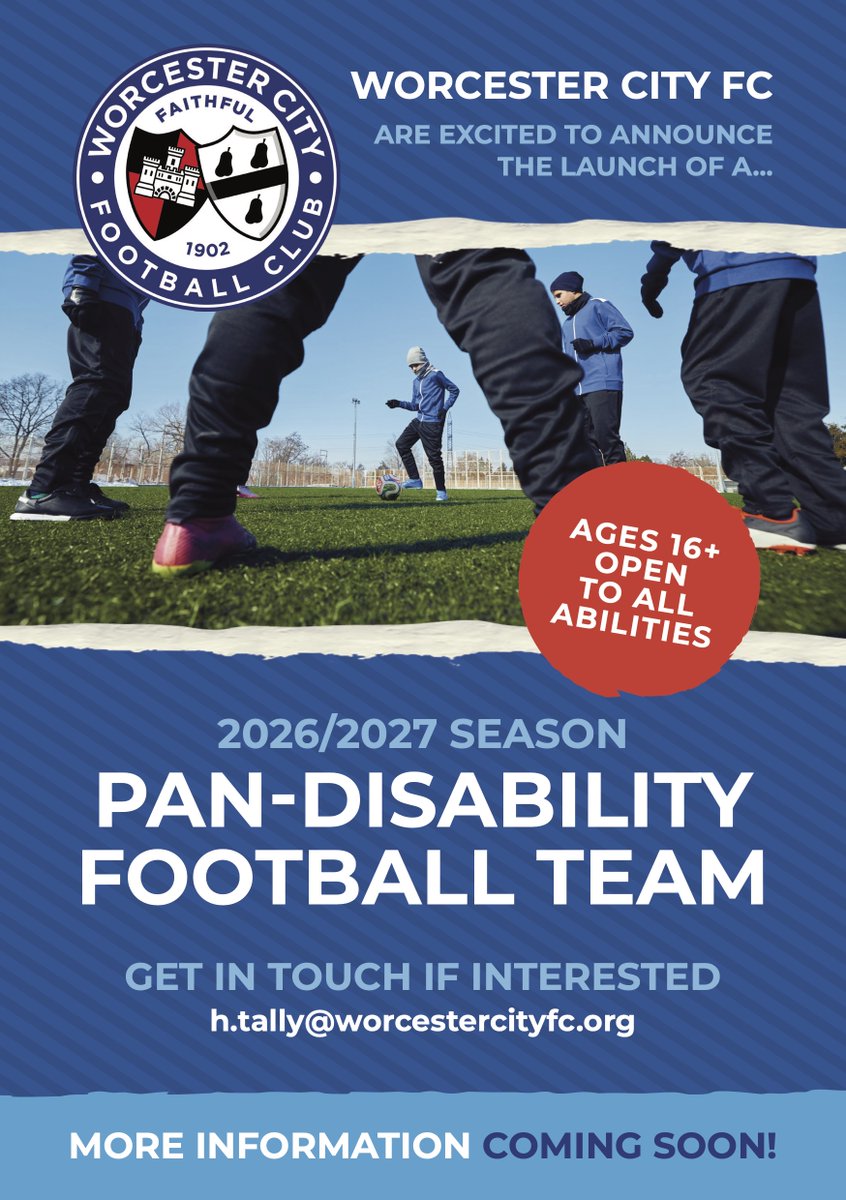 Looking for a team?
Want to play? ⚽️

Get in touch today ⬇️
h.tally@worcestercityfc.org