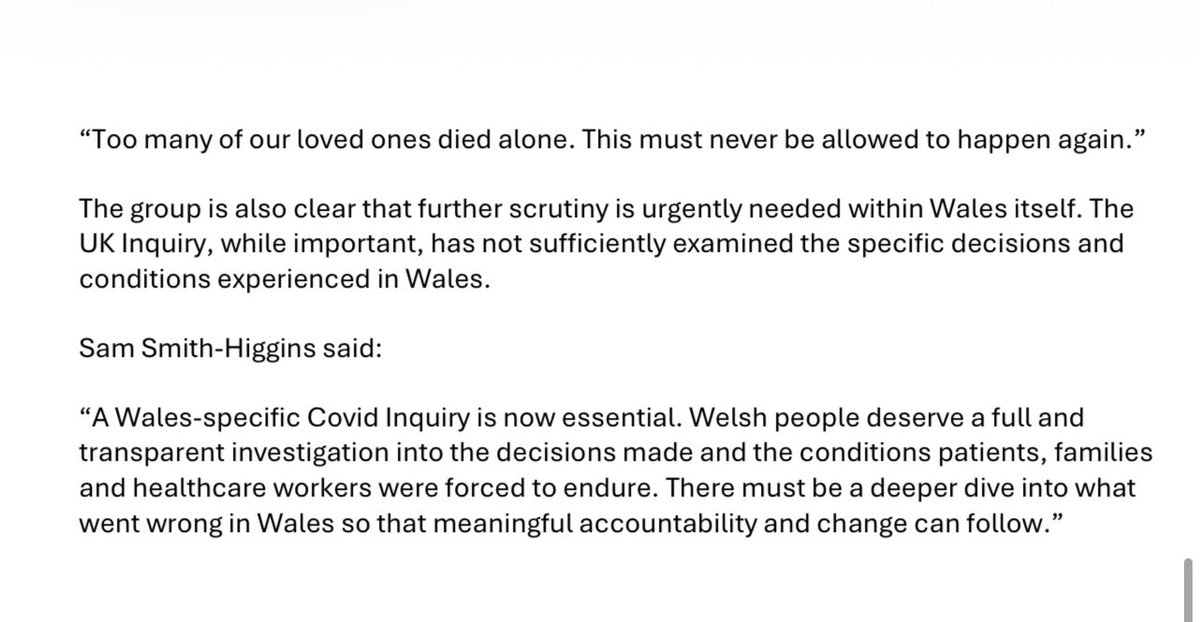 Covid Bereaved Families for Justice Cymru tweet media