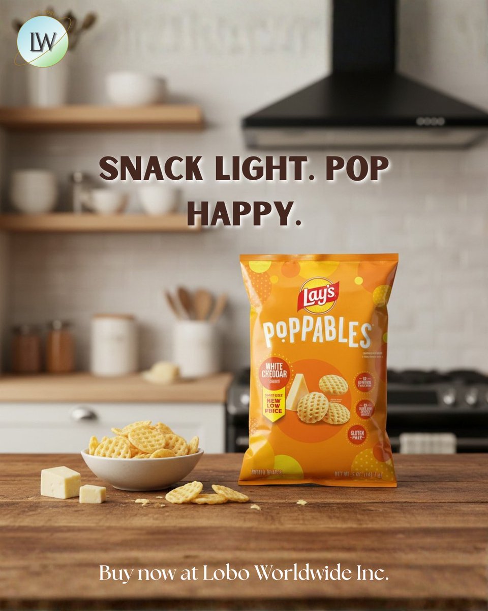 loboworldwide's tweet image. Popped one. Then another. Then the whole bowl. 🧀🍿 No regrets. Lay's Poppables White Cheddar are light, gluten-free &amp;amp; dangerously cheesy. Snack responsibly. 😤✨
👉 Buy now at loboworldwideinc
#LaysPoppables #WhiteCheddar #GlutenFreeSnack #SnackAttack #CheeseLovers #PotatoChips