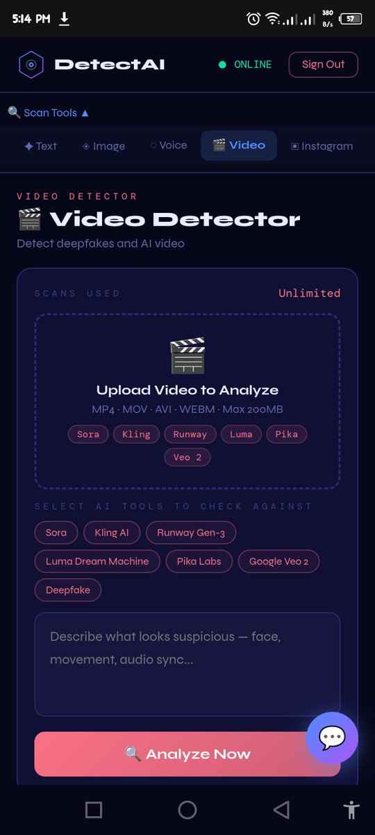 Detect Ai tweet media