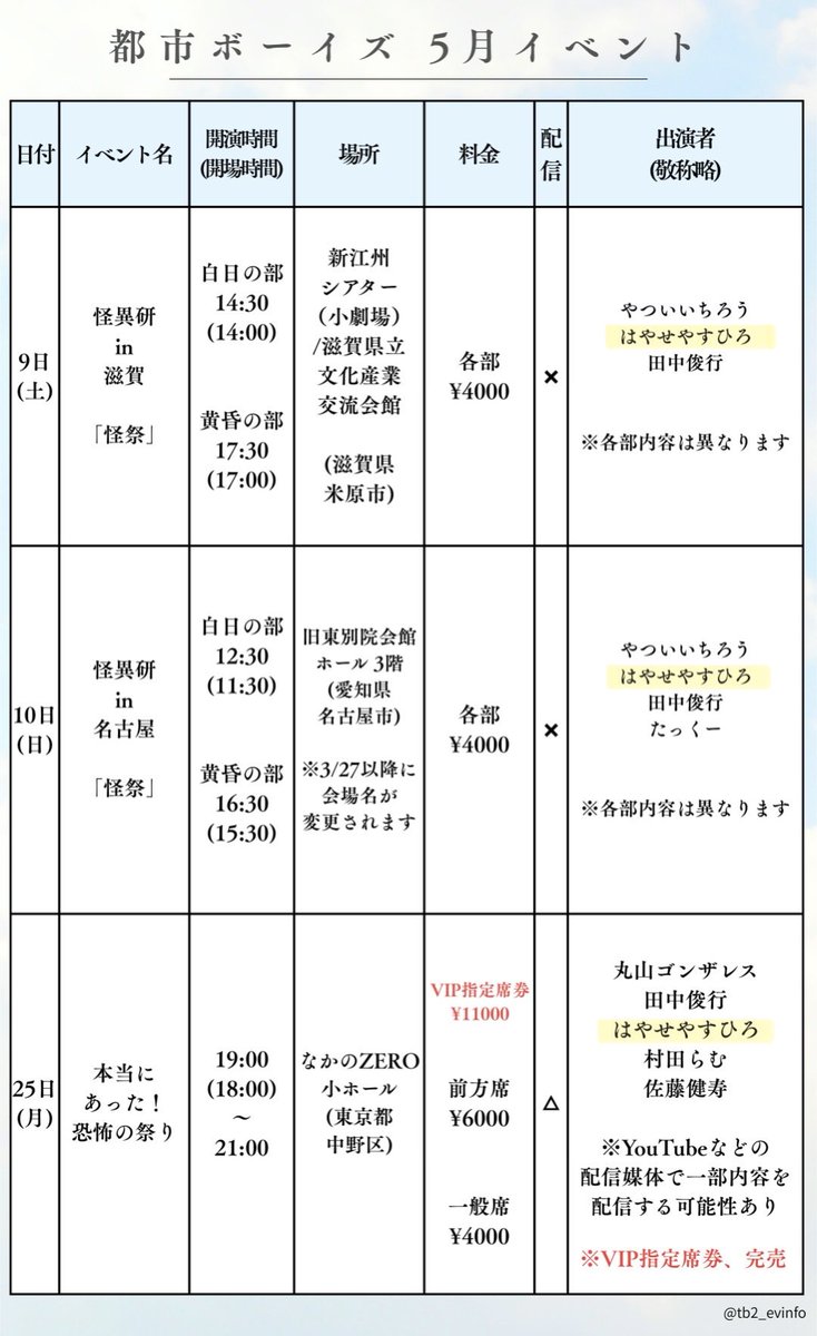 【非公式】 都市ボーイズ イベント情報 tweet media