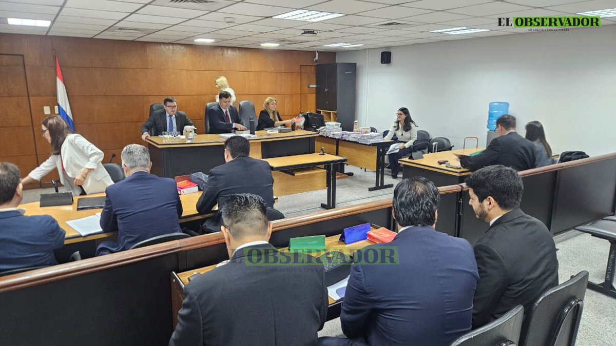 observapy's tweet image. [TRIBUNALES]🟩En la sesión de este jueves en el juicio oral por el caso #Scanner, se reprodujo el libro de visitas del Palacio Legislativo, donde quedó registro de que el exgerente de seguridad aeroportuaria, Luis Servián, visitó en reiteradas oportunidades al senador liberal