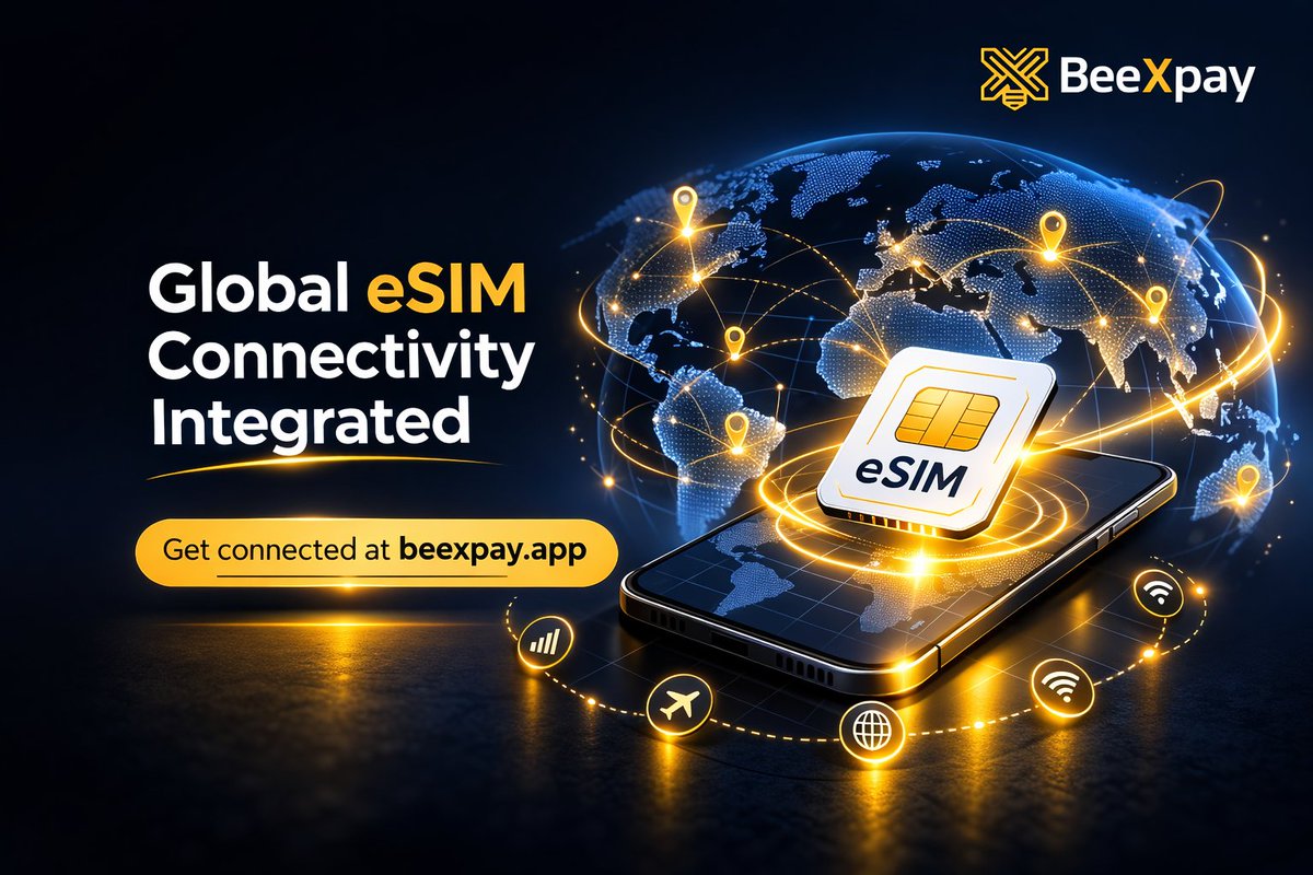 Traveling with crypto just got easier.

BeeXpay combines global payment cards with built-in eSIM access, enabling users to stay connected and spend seamlessly across borders.

No roaming. No friction.

Get connected instantly: beexpay.app

#BeeXpay #eSIM #CryptoCard