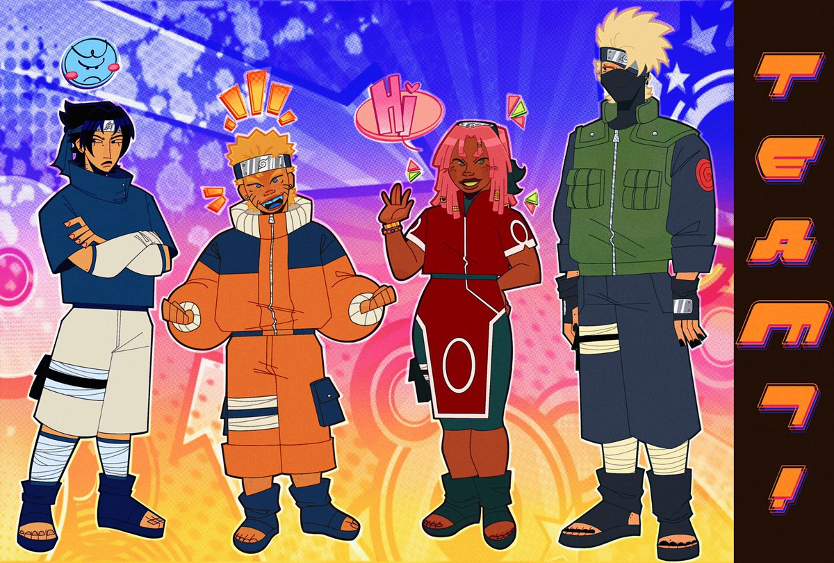Team held 2gether by glitter glue n ducktape

#naruto #narutofanart