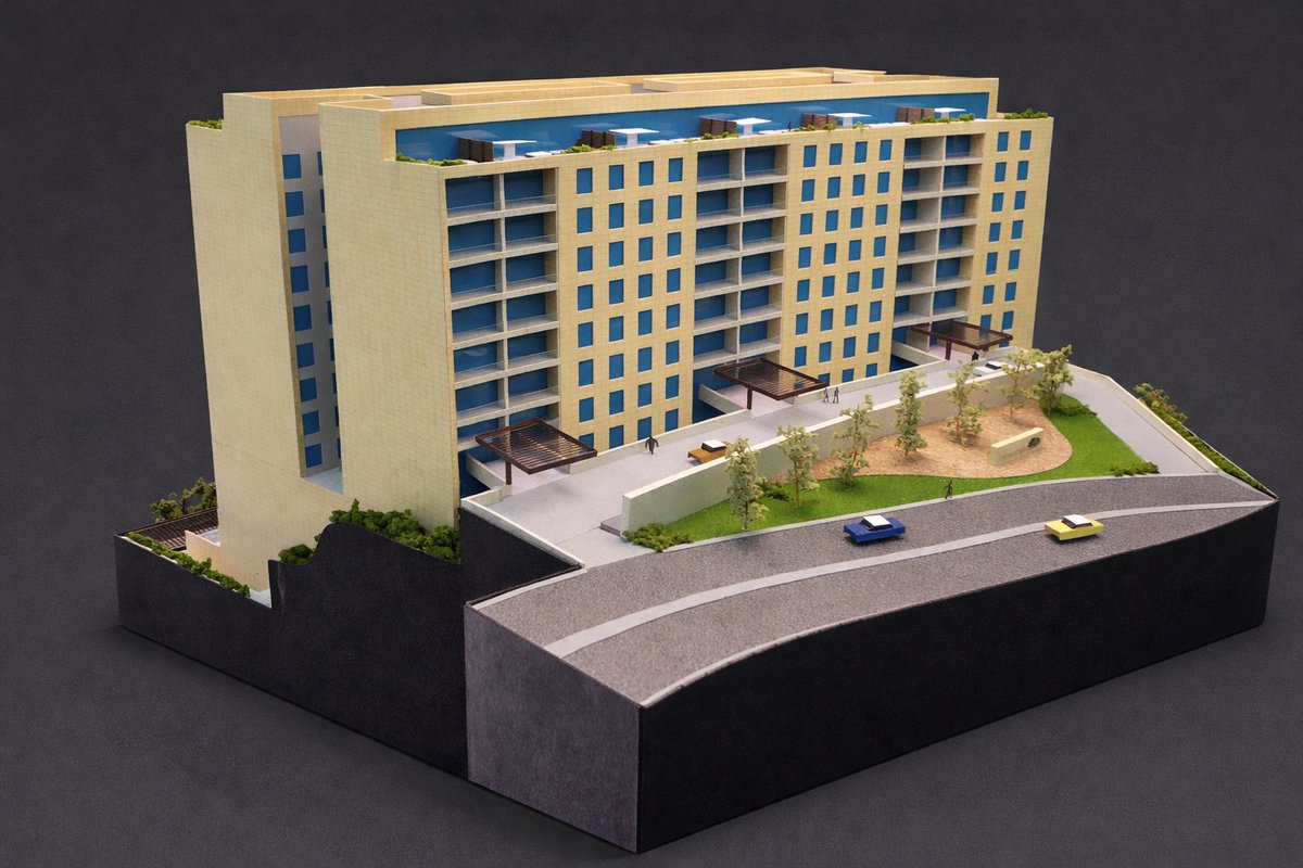 crearqs's tweet image. #maquetas #archimodel #maqueta de conjunto para presentación de proyecto de edificio de departamentos en la CDMX