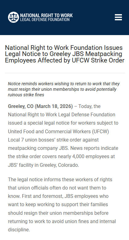 National Right To Work Foundation tweet media