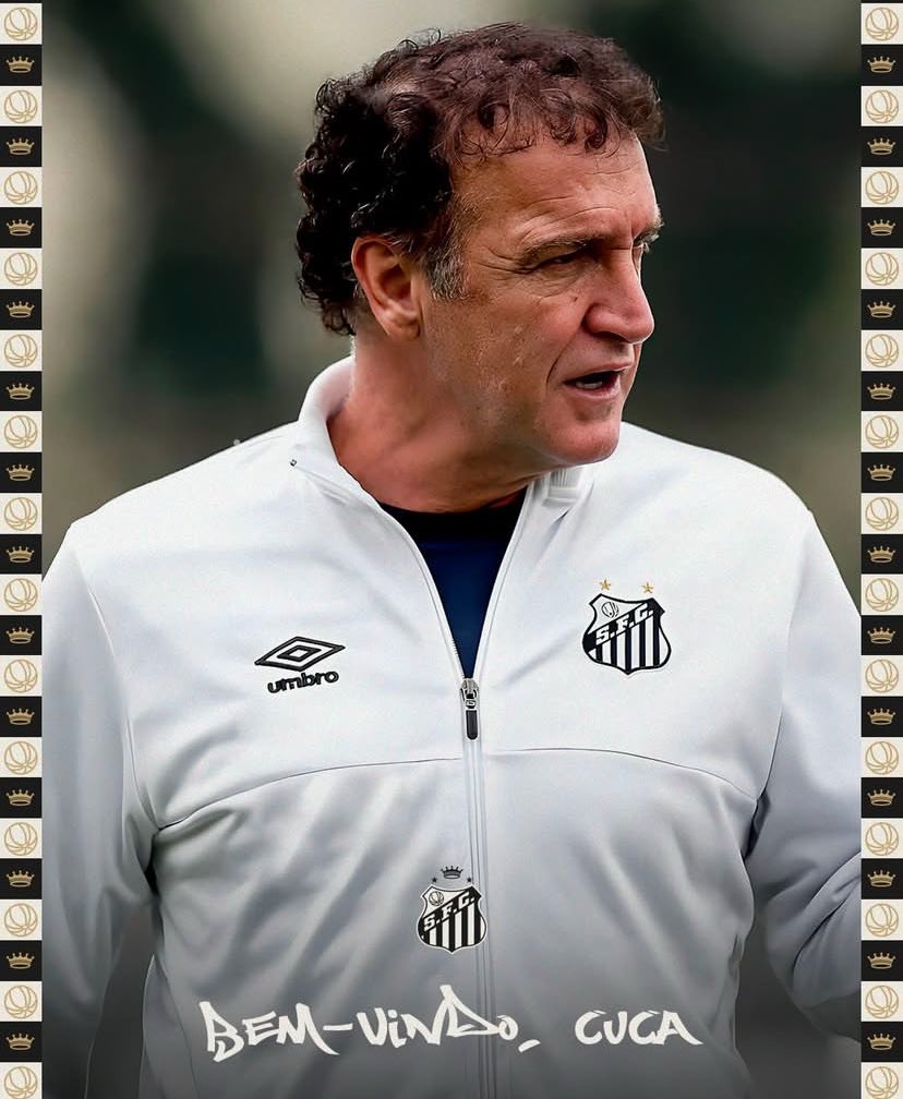 Após a saída do Vojvoda, Santos anunciou oficialmente Cuca como seu novo técnico. 🐳