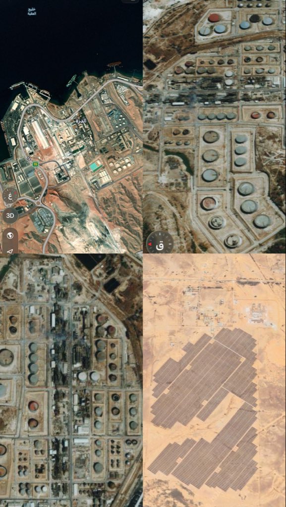 HiqGov's tweet photo. احداثيات مصافي النفط 🛢️ ومنشآت الغاز في الأردن 🇯🇴 

مصفاة البترول الأردنية 
32°07'27.17"N 36°06'42.99"E

حقل غاز الريشة 
 اهم حقل في 🇯🇴 بالقرب من الحدود 🇮🇶
32°34'20.33"N 39°00'38.57"E

محطة غاز العقبة (مهم)
29°22'18.84"N 34°58'21.96"E

مصفاة الزرقاء 
32°07'13.09"N 36°06'47.62"E https://t.co/NPHmINuEsX