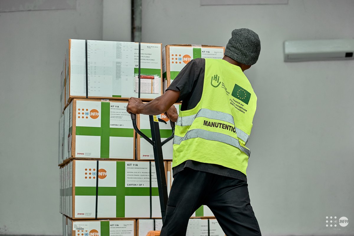 UNFPA_SCMU's tweet image. Thanks to the support of the @eu_echo and our strategic collaboration with HULO, UNFPA delivered 34 tonnes of reproductive health and dignity kits to support populations affected by the humanitarian crisis in Eastern Democratic Republic of Congo.

#UNFPAsupplychain #partnership