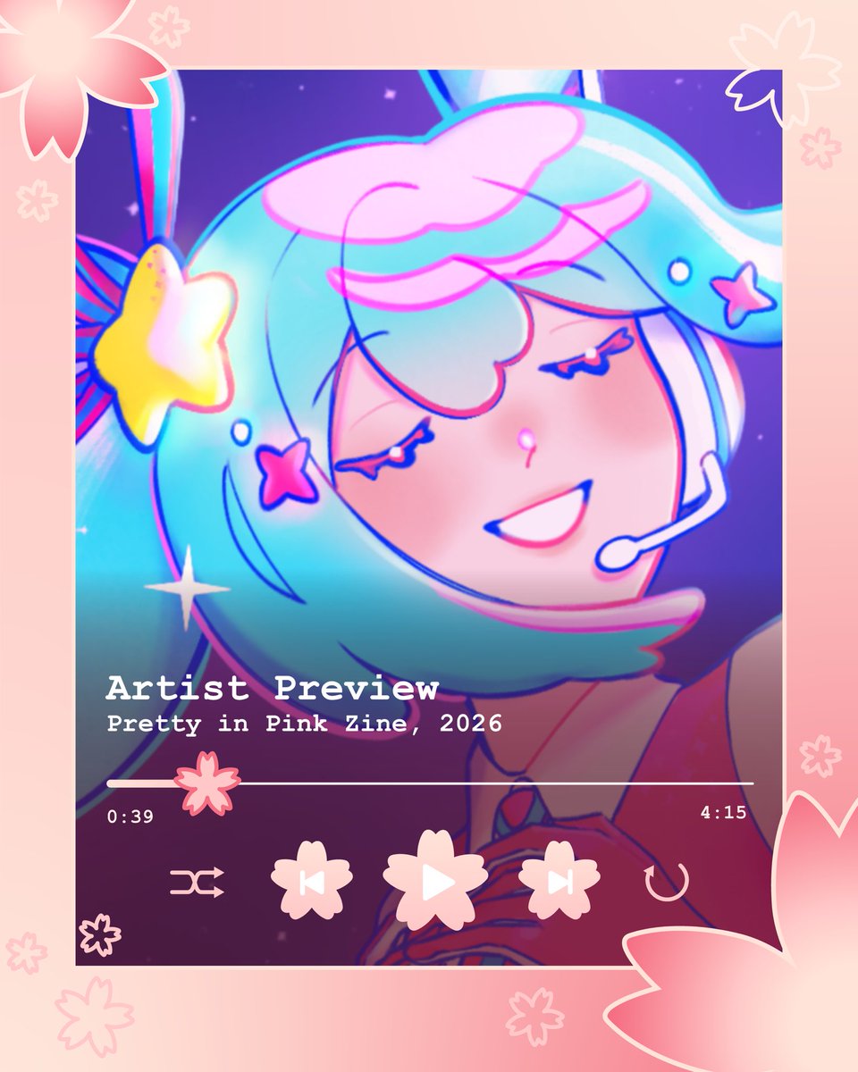 my preview for the <a href="/vocapink39/">Pretty In Pink</a> zine! 💫

i'm so happy i got to draw one of my all-time favorite miku songs!! please look forward to the zine release on april 15th! 🌸