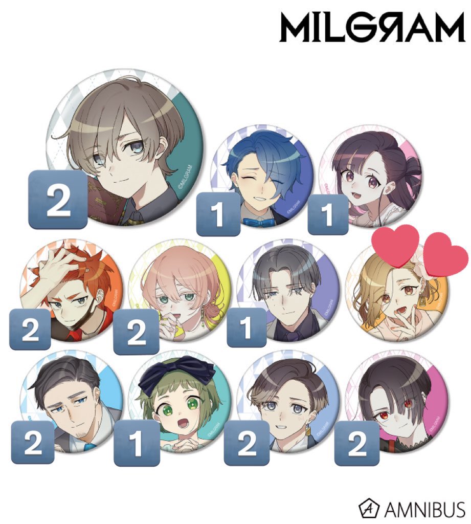 424_Alma's tweet photo. 【交換 】MILGRAM  ミルグラム バースデー　BD 缶バッジ

求)マヒル

譲) エス、ハルカ、ユノ、フータ、ムウ、シドウ、カズイ、アマネ、ミコト、コトコ

2BOX予約済み。お届け予定日が4月上旬頃なので長期取引可能な方のみ。
郵送でのお取引希望です(⋆ᴗ͈ˬᴗ͈)”
検索よりお気軽にお声がけください🌼 https://t.co/wg8EsdR6sN