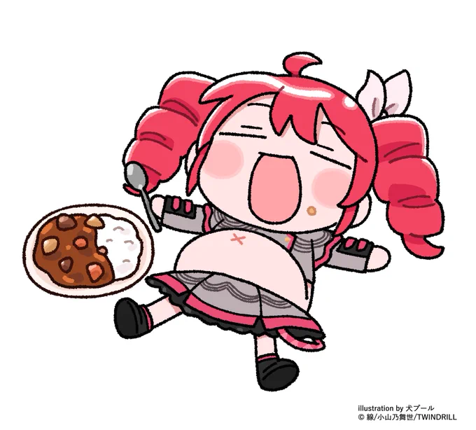 お仕事のお知らせ #重音テトin22カレー のイラストを描かせていただきました 開催期間:2026/3/27(金)～4/20(月) ぜひチェックしていただけると嬉しいです 重音テトのかわいいグッズがたくさんあります! よろしくお願いします #重音テト