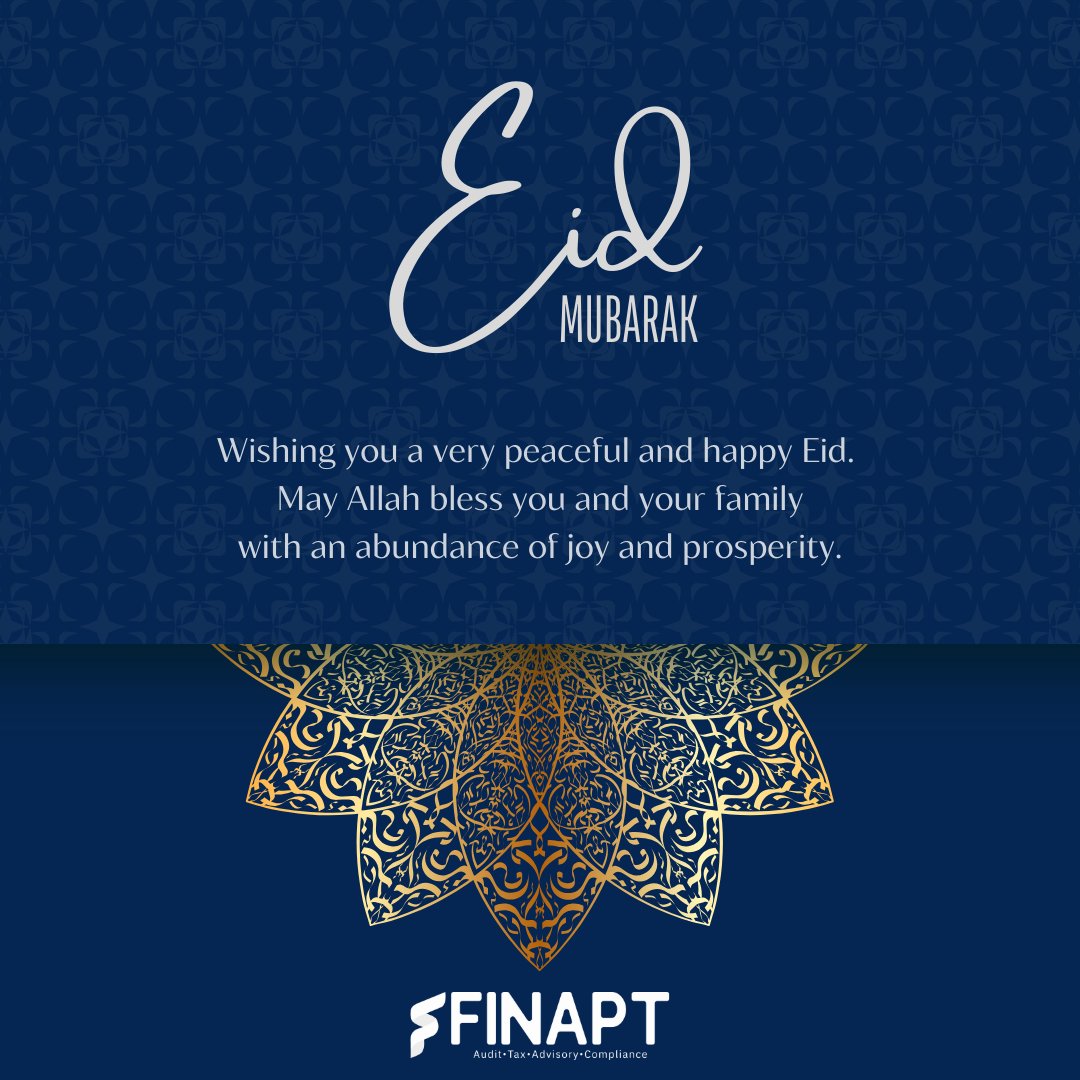 FinAptGroup's tweet photo. 𝗘𝗶𝗱 𝗠𝘂𝗯𝗮𝗿𝗮𝗸! 🌙

Wishing you and your families a peaceful and blessed Eid.

May this occasion bring renewed optimism, sustained success, and continued progress in the year ahead.

#EidMubarak #Eid2026 #CorporateGreetings #FinApt #UAE #Progress #Success #BusinessGrowth https://t.co/Uh7OwaqyLz