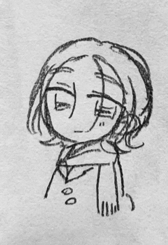 これは最近練習してなんとかちびキャラなら形になってきた未来さんの裏紙落書き